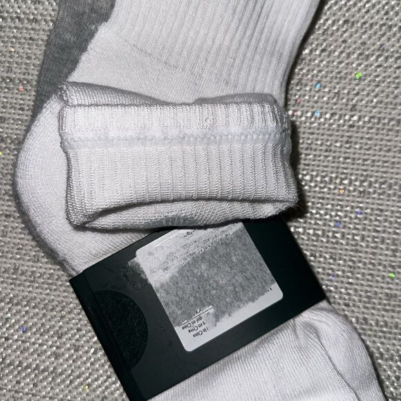 Ted Baker Blue Gray White High Quarter Crew Floral Embroidery Stretch Socks 3pk - Picture 12 of 12